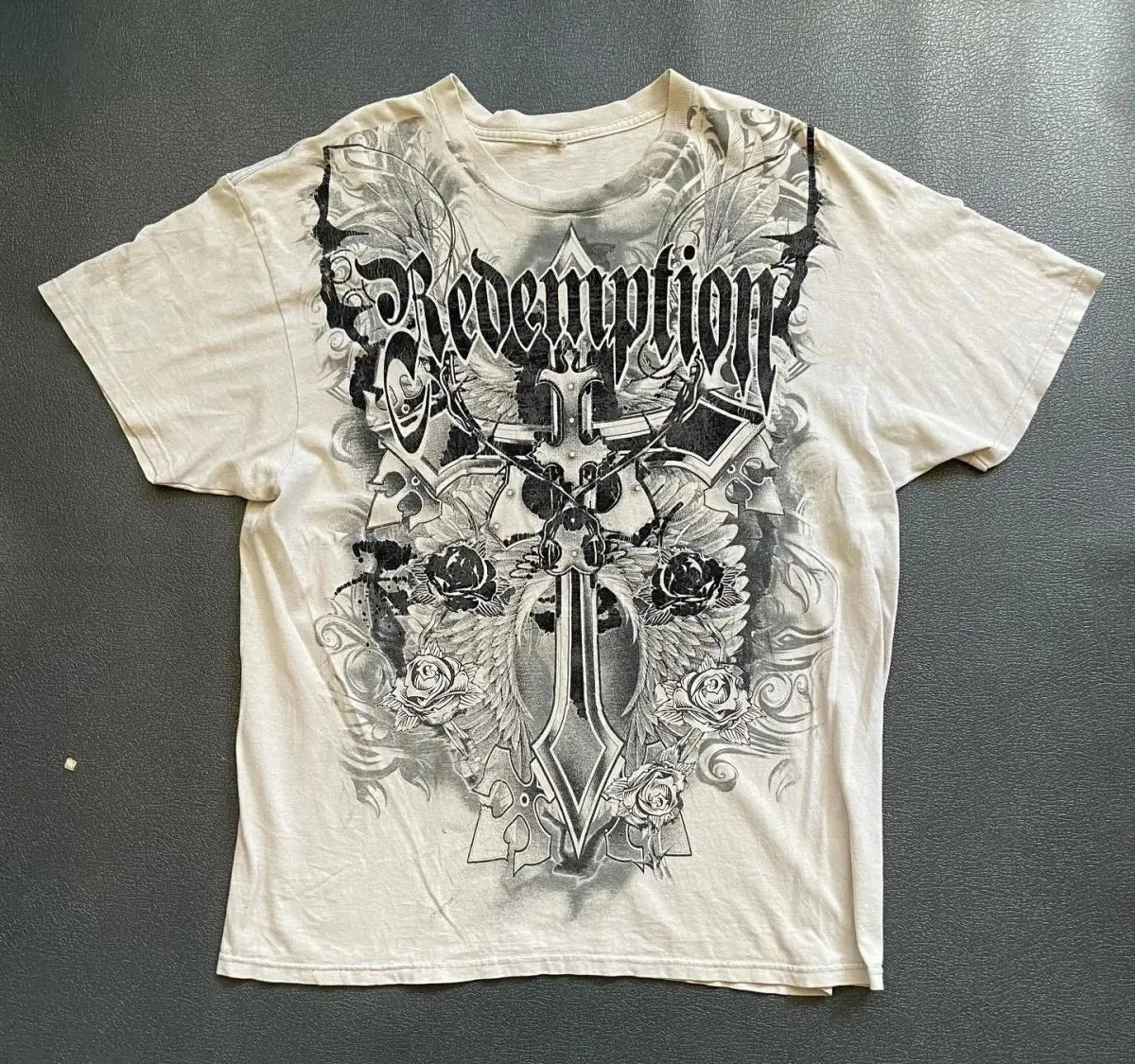 Men's Gothic Skull Print Breathable Street T-Shirt