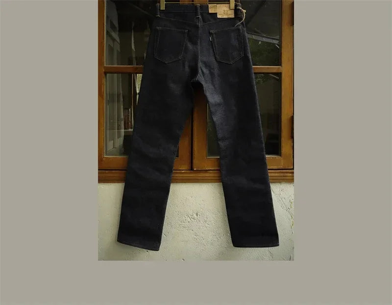 BOB DONG 22oz Heavyweight Selvage Denim Jeans Rigid Straight Fit Pants Lot N235