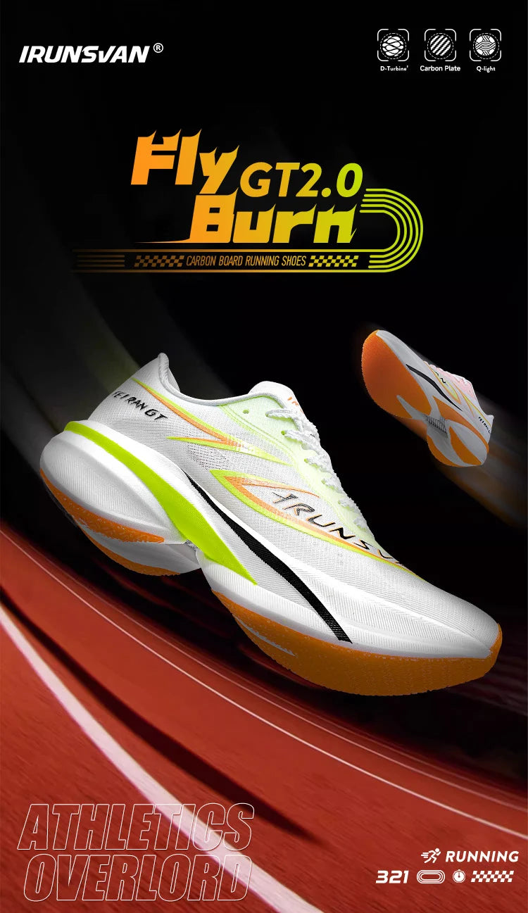 IRUNSVAN T800 Carbon Plate Running Shoes - Lightweight Racing Shoes for Men & Women - Marathon Training, Cushioned & Anti-Slip