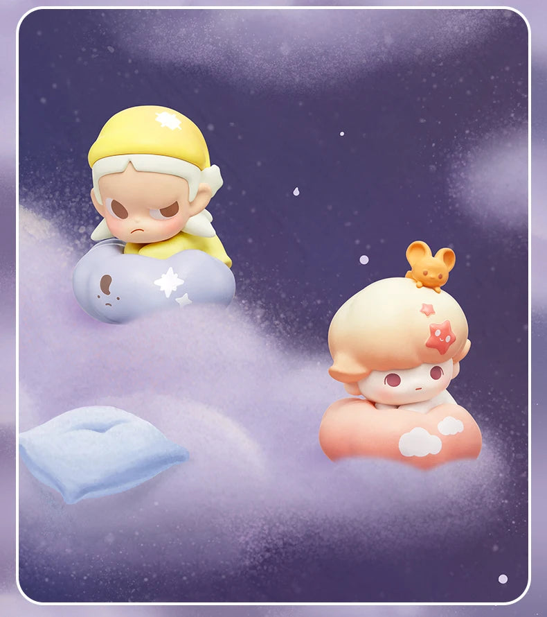 POPMART Bubble Granules Night Sky Series Collectible Cute Doll Blind Box Mini Figure Desktop Decoration Birthday Gift Set