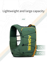 AONIJIE C9116-10L Hydration Pack Backpack High Capacity Marathoner Running Race Hydration Vest Lightweight for Men and Women