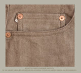 Red Tornado American Jeans Men's Retro 18oz Loose Straight Brown Selvedge Denim Jeans 634 Version
