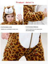 Animal Theme Flannel Baby Romper