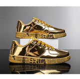 Men's Glitter Lace-Up Streetwear Sneakers