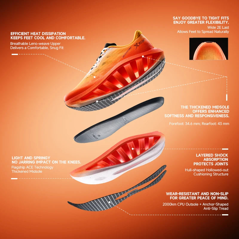 Xtep Light Boat MAX Men's Lightweight Running Shoes