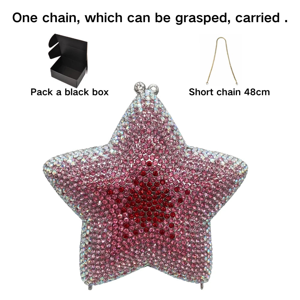 New Star Diamond Dinner Bag Foreign Trade Banquet Diamond Hand Bag Women's Bag Starr Lane Stone Crach