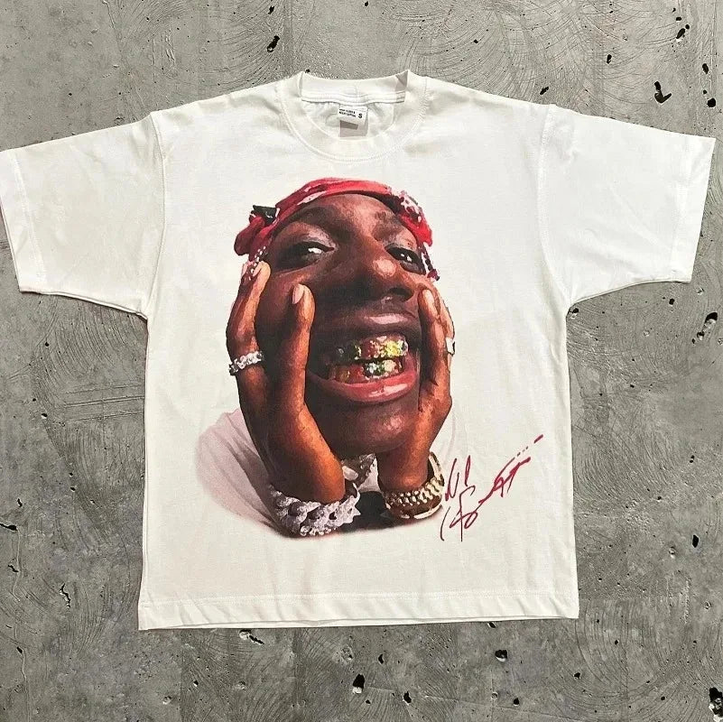 Hip Hop Celebrity Portrait Graphic Tee — Unisex Streetwear Cotton T-Shirt