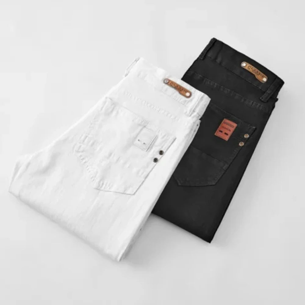 Men's Slim Fit Stretch Denim Jeans | Classic Straight Cut