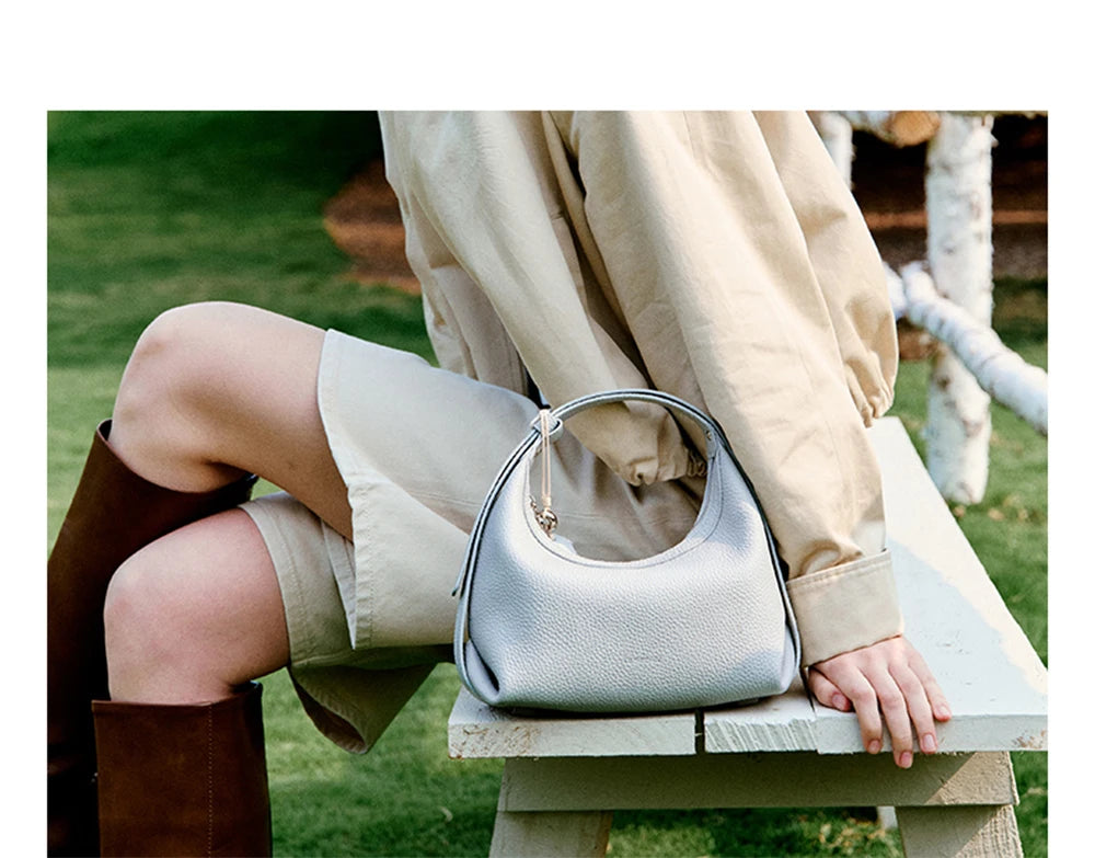 LA FESTIN Original Handbag Women New Shoulder Bags Fashion Half Moon Bag Crossbody Bag Luxury Brand Bags Ladies Leather Bag