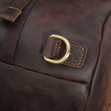 Luufan Unique Design Leather Backpack For Men Vintage Crazy Horse Leather Bucket Daypack Large Male Travel Bag Male Backpacks