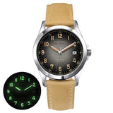 BERNY Frosted Dial Automatic Watch Men Luminous Mechanical Original ST2130 Wristwatch Sapphire Luxury Men Watch 10ATM Waterproof
