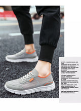 PUAMSS Men's Lightweight Mesh Running Sneakers — Breathable, Lace-Up, Stability