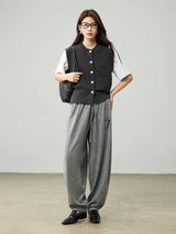 Women's Wool Drawstring Cocoon Pants
