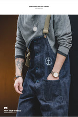 MADEN Vintage Denim Deck Strap Straight Leg Jeans – Men