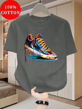 Men's Cotton Graffiti Print Relaxed Fit T-Shirt