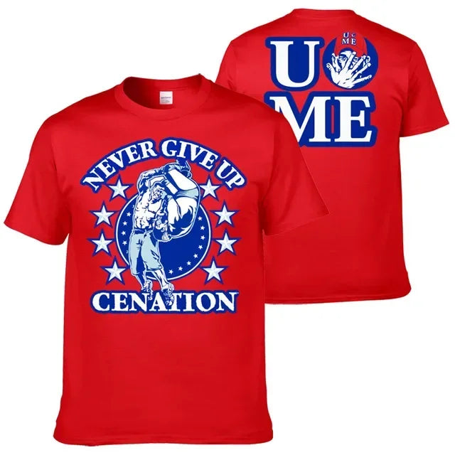 John Cena "Never Give Up" Men's Sports Tee