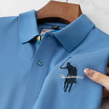 Men's Embroidered Cotton Polo Shirt – Breathable Summer Fit