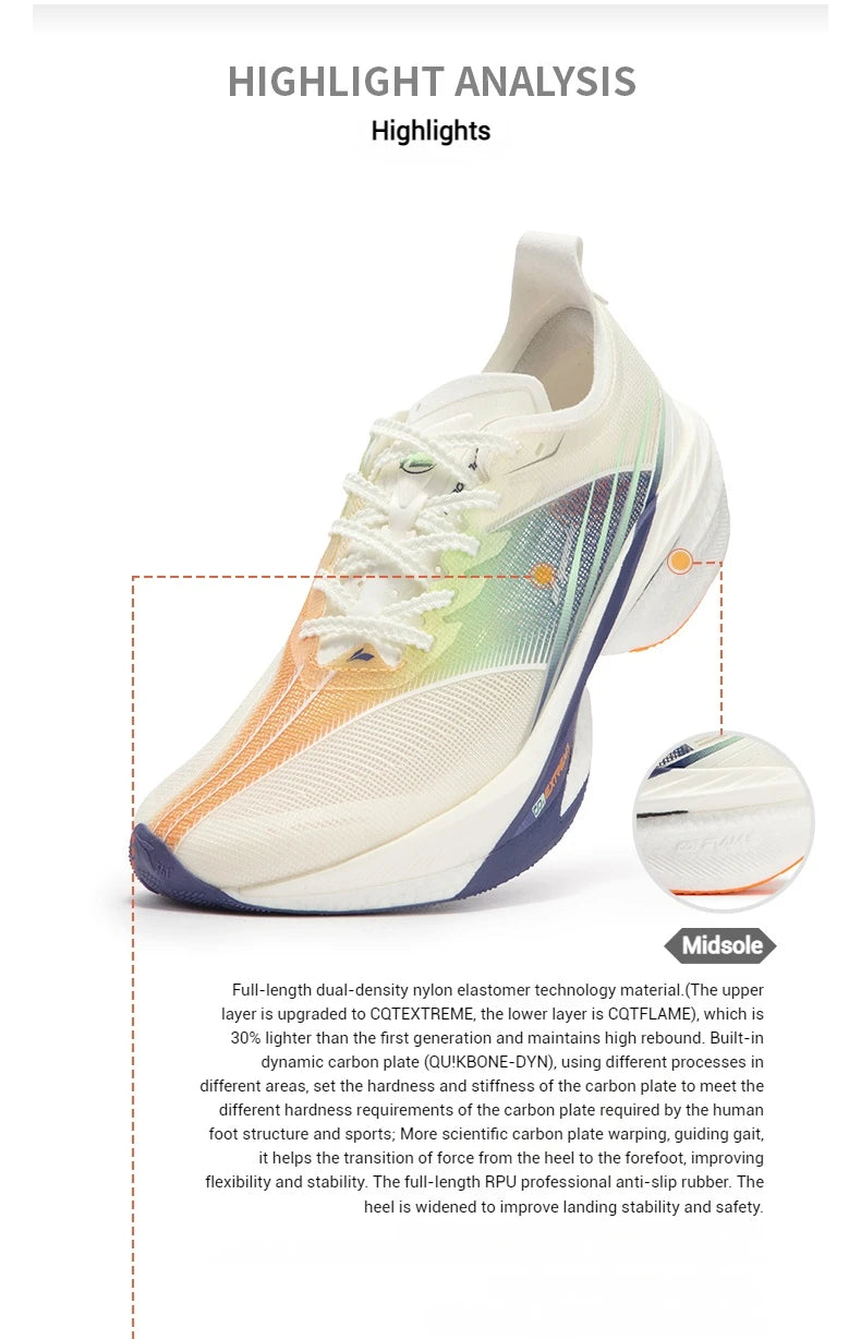 361 Degrees Furious 2.0 Men Women Running Sports Shoes Carbon Plate Racing Marathon Rebound Cushioning Male Sneakers 672432201