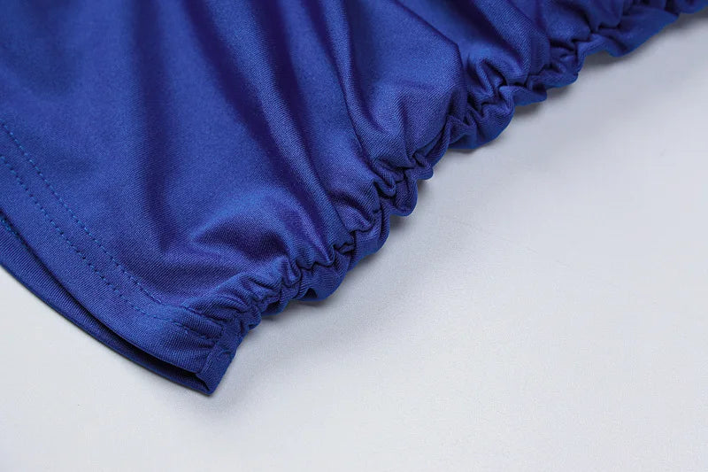 Elegant Spaghetti Strap Ruched Bodycon Dress