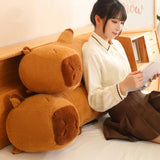 120cm Cartoon Strip Giant Capybara Plush Doll Pillow High Quality Soft Capybara Plush Toy Warm Hug For Girlfriend Birthday Gift