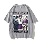Men's Chainsaw Man Anime Cotton Graphic T-Shirt