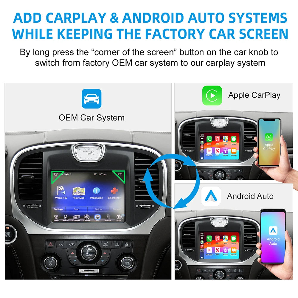 ANYFAR Wireless CarPlay & Android Auto Retrofit Kit for Chrysler 300