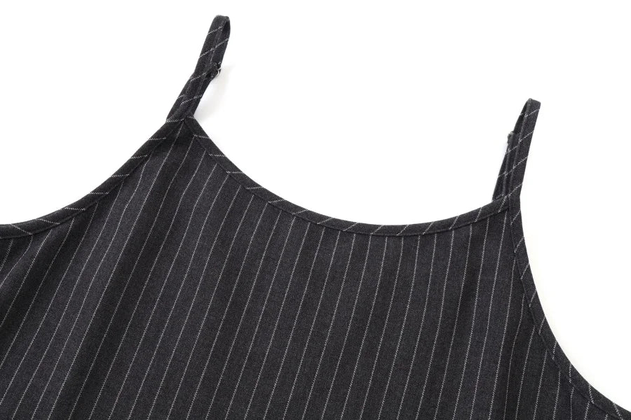 AW25 Pinstripe Collection – Knit & Slip Dress Set
