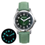 BERNY Frosted Dial Automatic Watch Men Luminous Mechanical Original ST2130 Wristwatch Sapphire Luxury Men Watch 10ATM Waterproof