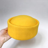 100% Wool Felt Leopard Pillbox Hat Woman Vintage painter French Beret Cap Elegant Brimless Beanie Winter Church Sun Fedora Hats