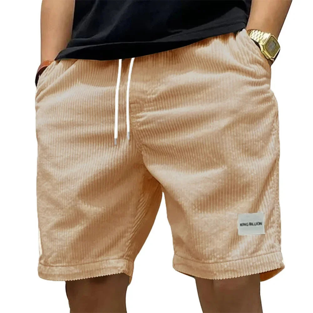 Men's Cotton Cargo Shorts with Elastic Waist