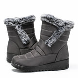Thick Warm Long Plush Waterproof Snow Boots Women Winter 2025 Non Slip Soft Fur Ankle Boots Woman Plus Size 44 Cotton Shoes Mom