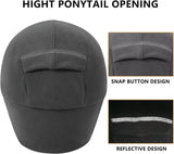 Women's Fleece Ponytail Hat with Ear Warmers & Reflective Cap