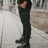 Men's Slim Fit Stretch Denim Cargo Jeans