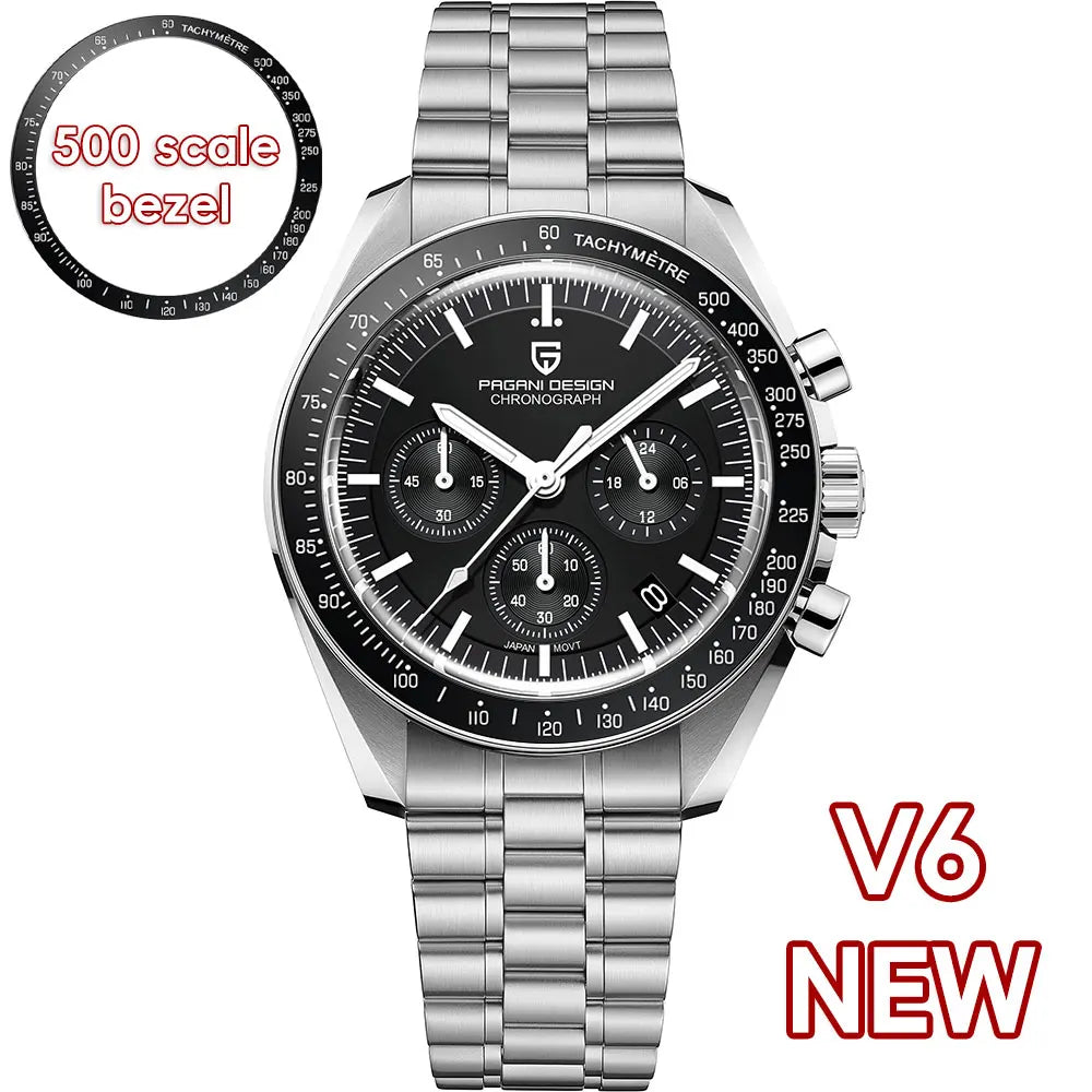 PAGANI DESIGN Meteorite Dial Luxury Quartz Watch For Men Speed Sport Chronograph Waterproof AR Sapphire crystal Wrist watch Men