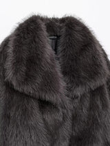 Elegant Faux Fur Oversized Coat