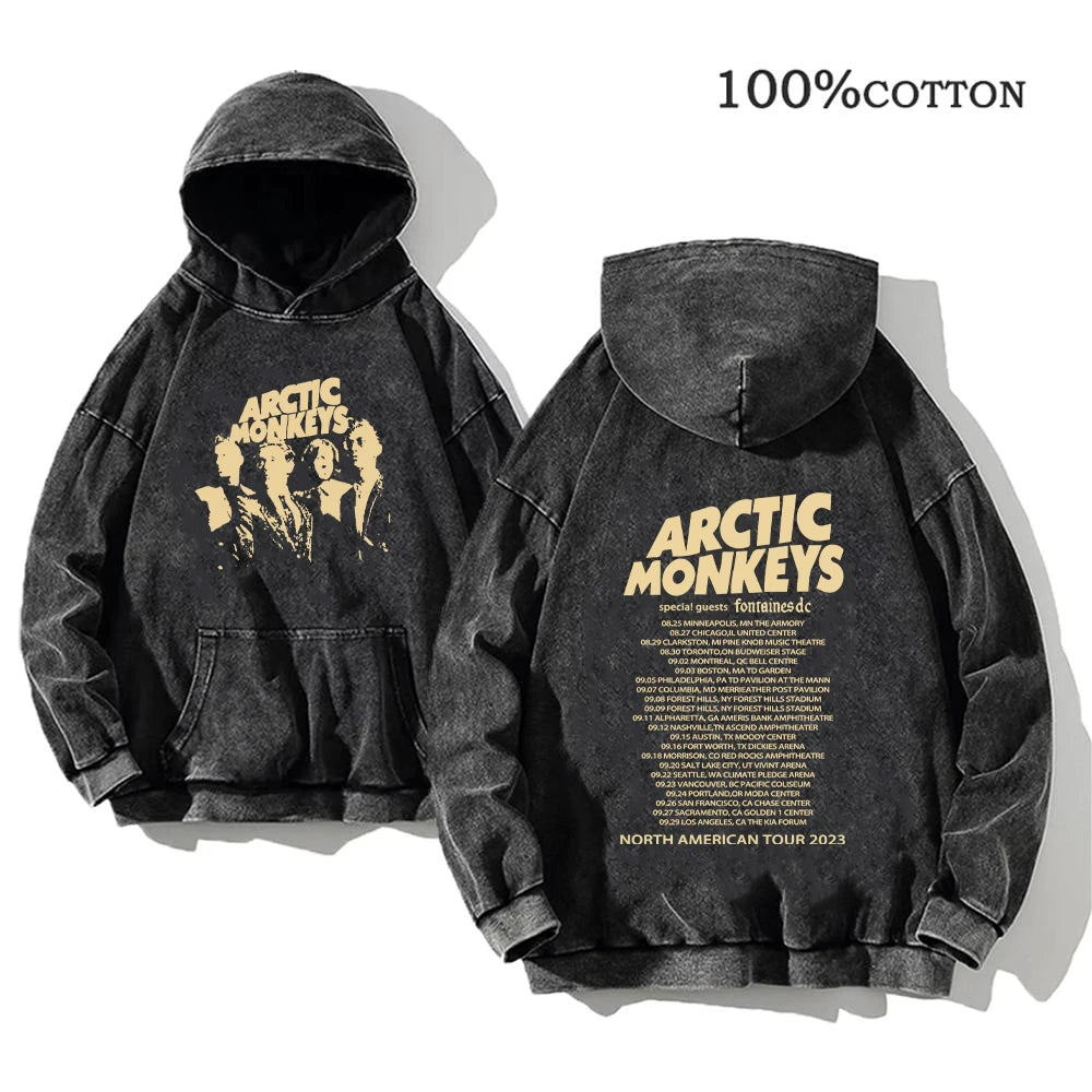 Retro Arctic Monkeys Printed Hoodie | Vintage Rock Streetwear