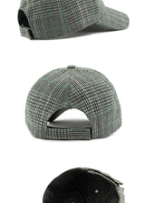 Unisex Checkered Baseball Cap with Adjustable Strap
