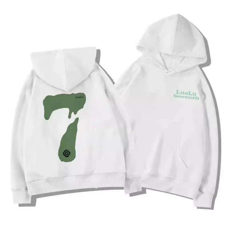 Women’s Oversized American Print Hoodie