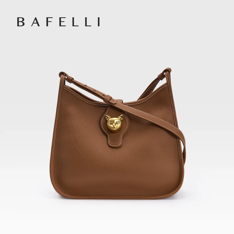 BAFELLI Genuine Leather Bucket Bag – Shoulder & Crossbody