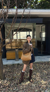 Motingsome Oversize Women Bag Luxury Suede Leather Winter Bags Frosted Cow Skin Handbag and Purses Retro Lady Tote 2024 New