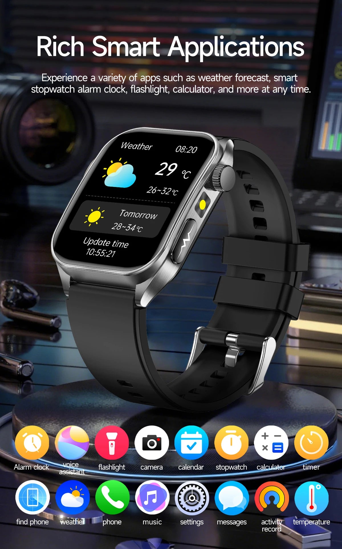2026Hot AI-GPT Diagosis ECG Health SmartWatch Blood Pressure Lipid Uric Acid 650nm Dual-Probelaser Heart Analysis Smart bracelet