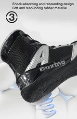 Wrestling Shoes Men 2025 High Top Professional Breathable Mesh Boxing Shoes Wrestling Fighting Sanda Weightlifting Squat Shoes