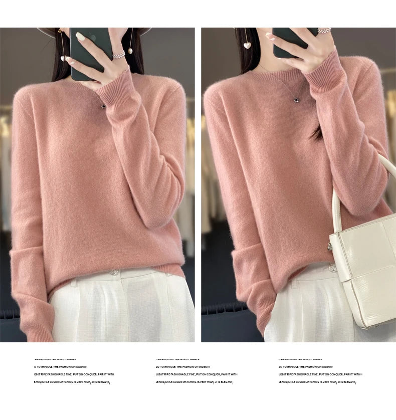 Women's Merino Wool Crew Neck Sweater