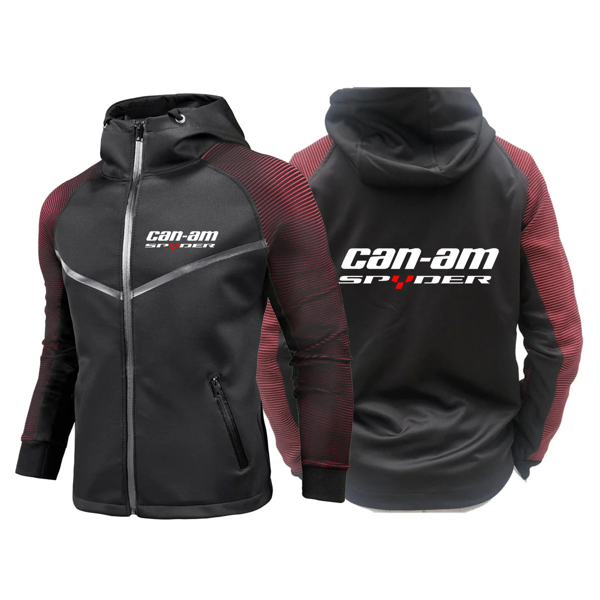 Men’s Racing-Inspired Zip-Up Hoodie