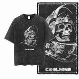 G24 Exclusive Big Size Cool Cotton Men's COOLMIND Printed Graphic T-shirt | Acid Washed Streetwear O-neck Men's Tee Tshirt