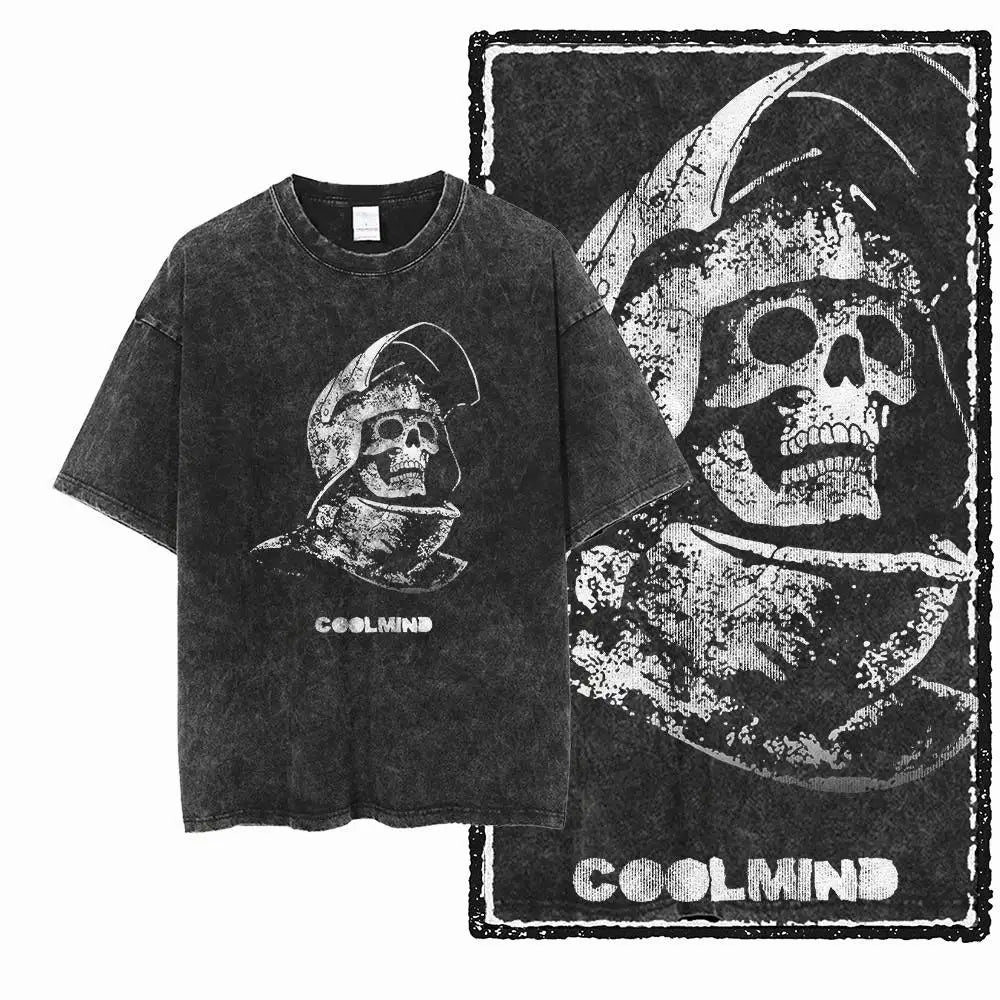 G24 Exclusive Big Size Cool Cotton Men's COOLMIND Printed Graphic T-shirt | Acid Washed Streetwear O-neck Men's Tee Tshirt