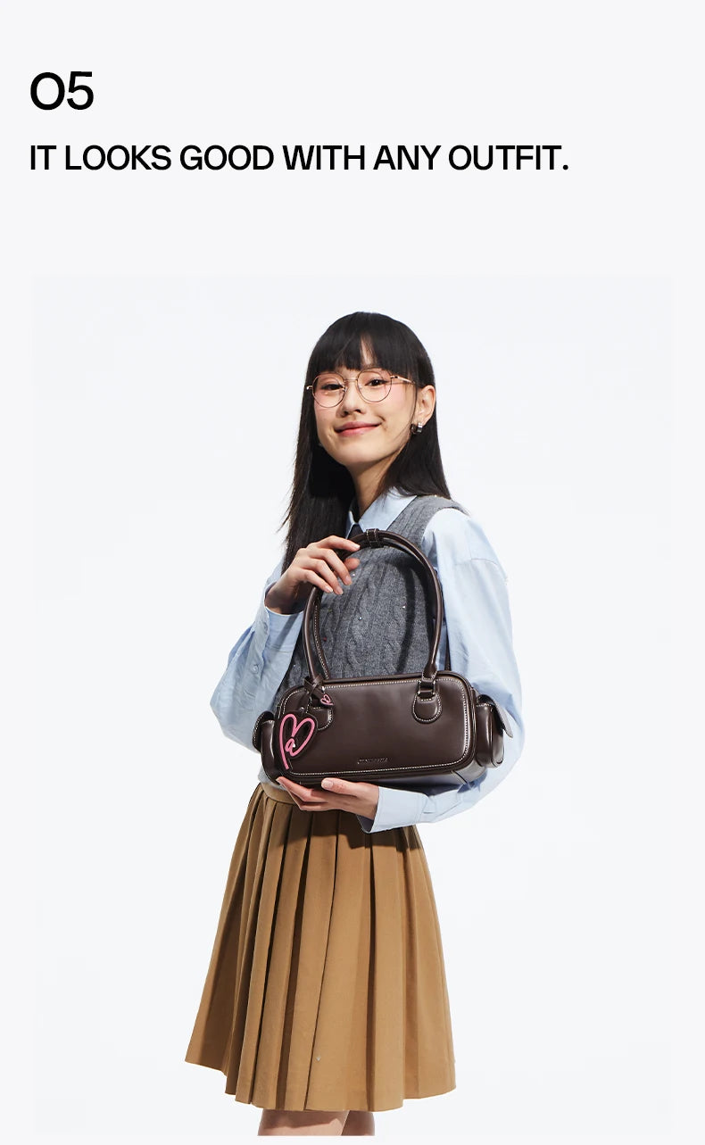 Amazing Song Toast Bag BGT Retro Chic Classic Bowling Bag Style Linear Shoulder Bag