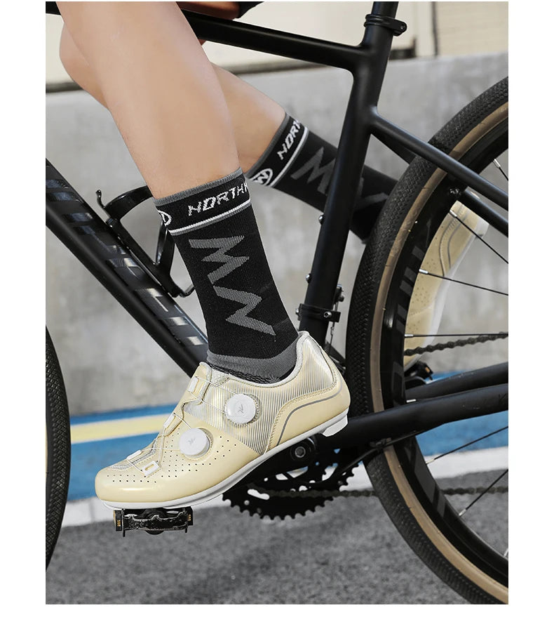 2026 MTB Cycling Sneaker Men A5 Leather Self-Locking Cleat Spd Road Bike Shoes Women Flat Trail Train Mountain Bicycle Shoes