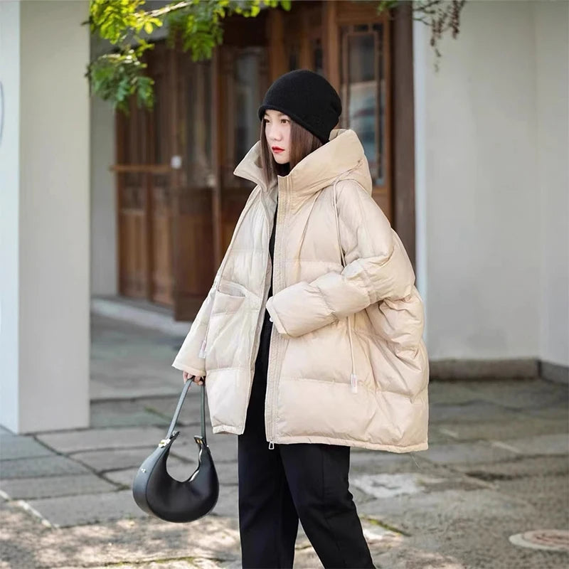 Women’s Oversized White Duck Down Puffer