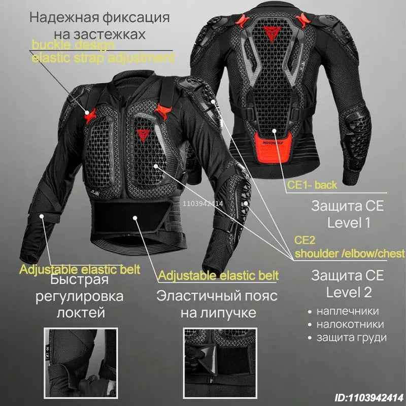 Motorcycle Jacket Men Turtle For Motocross Motorcycle Body Armor Motorbike Racing Jacket CE Approved Protection Gears Equipment